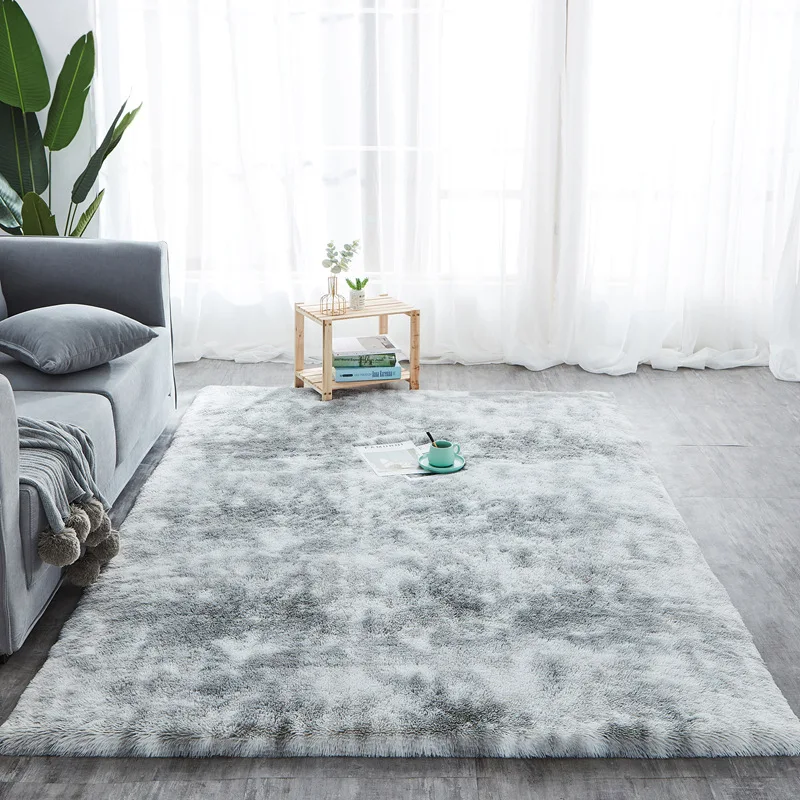 VIP-alfombra de algodón suave para salón y dormitorio, teñido anudado tapete nórdico,...