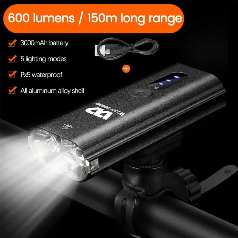 

WEST BIKING Bicycle Front Light Smart Induction Headlight IPX5 Waterproof MTB Head Lamp Night Riding Equipment Bike Accessories