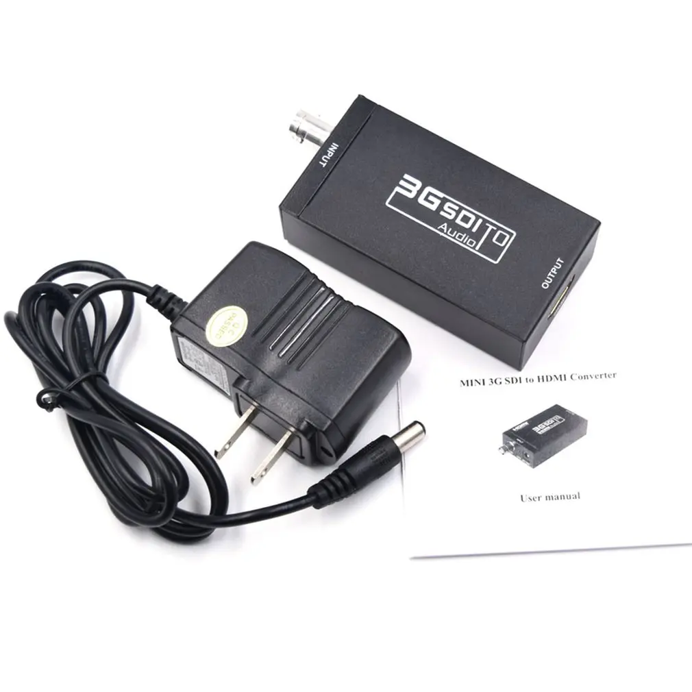 SDI To HDMI-compatible Converter Mini 3G Adapter - Full HD 1080P to HDTV Audio Supports HD-SDI and 3G-SDI |