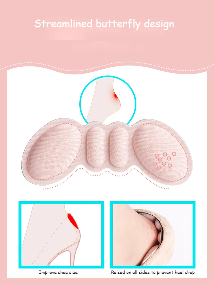 Fashion Women Insoles for Shoes High Heels Adjust Size Adhesive Heel Liner Grips Protector Sticker Pain Relief Foot Care Inserts