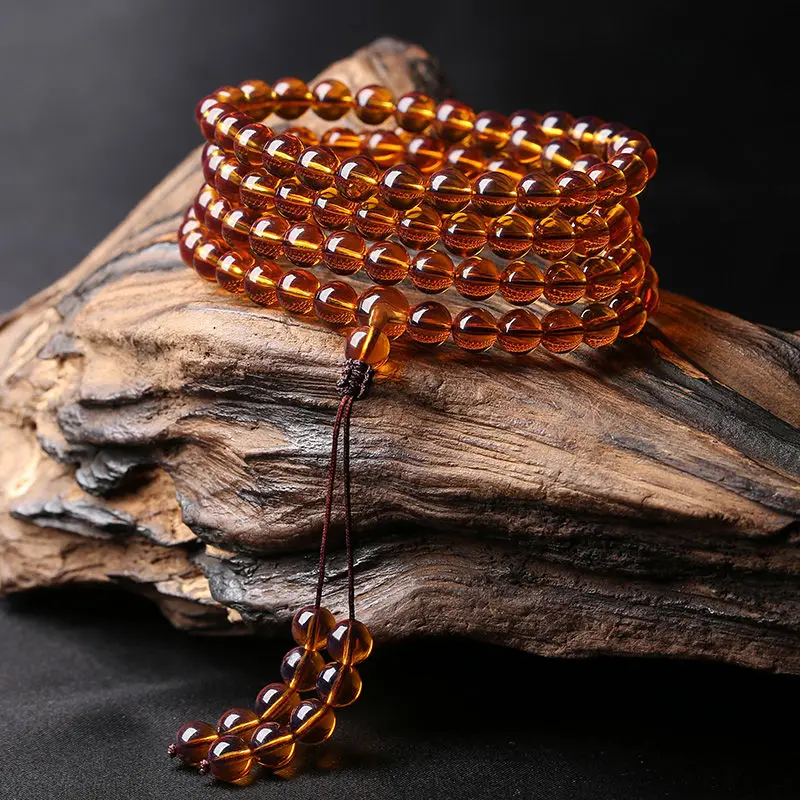 Myanmar Amber Beeswax Bracelet 25-108 Multi-circle Sweater Chain Men and Women Beads Single Circle Gift Bracelets for | Украшения и