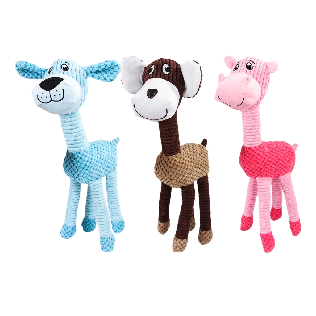 

Pet Dog Bite Toy Cartoon Squeaker Bite-resistant Teeth Cleaning Toys For Dog