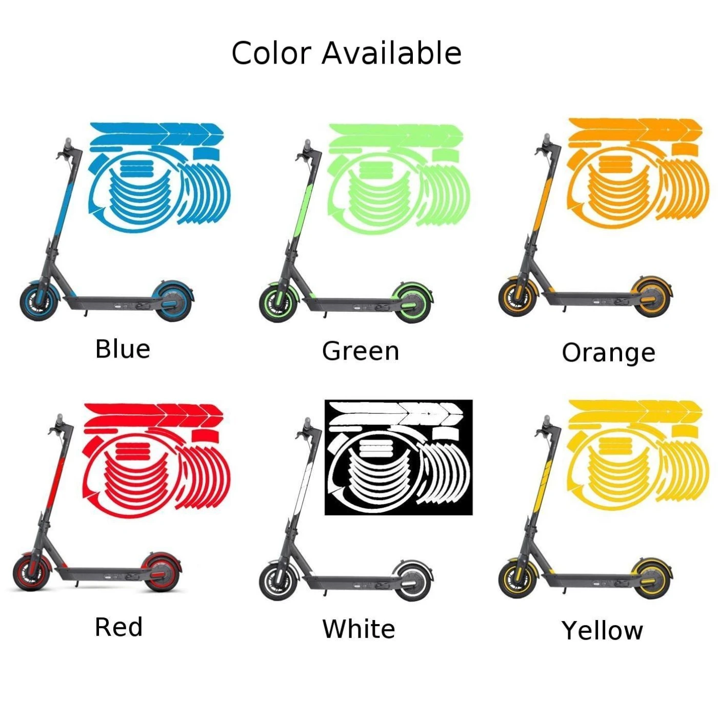 

Full Set Night Riding Tape Electric Scooter Reflective Film Night Warning Waterproof Reflective Sticker