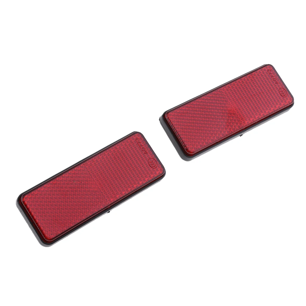 

2Pcs Square Red Reflectors Universal for Motorcycles ATV Bikes Dirt Bike