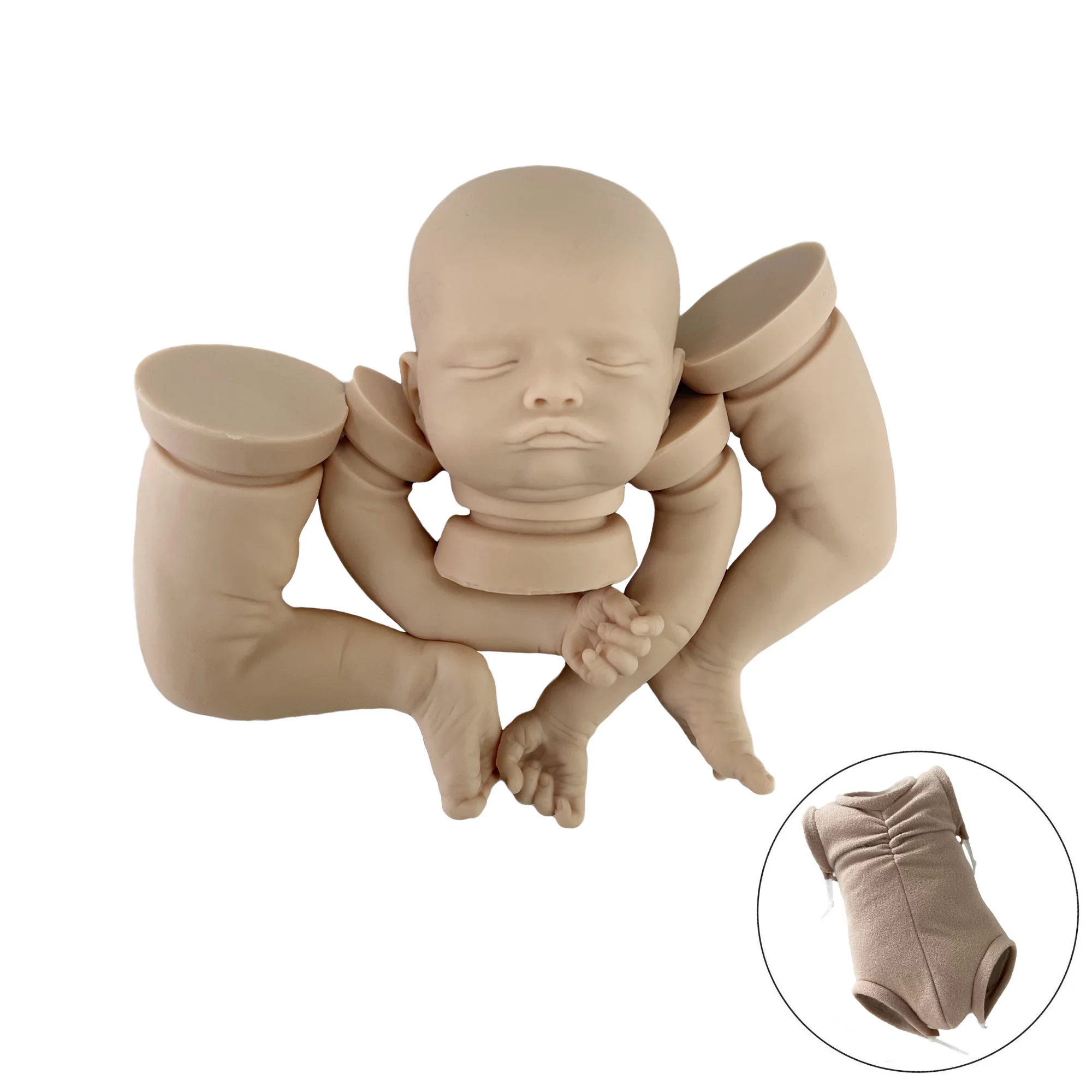 

ACESTAR #ST20N-DK6614 Reborn Baby Dolls Kits 20 Inch 50CM Bebe Reborns Unpainted Silicone Plain Kit for Collector