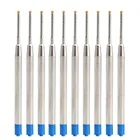 10 шт. Универсальный стандартный стиль синийчерный чернила 1 мм Средний наконечник шариковая ручка заправка совершенно новый