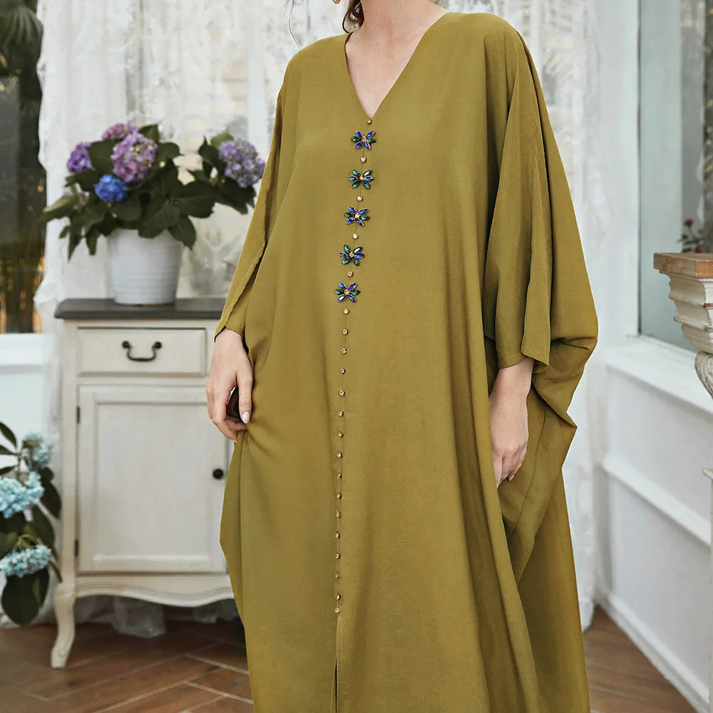 Eid Mubarak Abaya Dubai платье-Кафтан мусульманское платье Caftan Marocain s для женщин турецкие