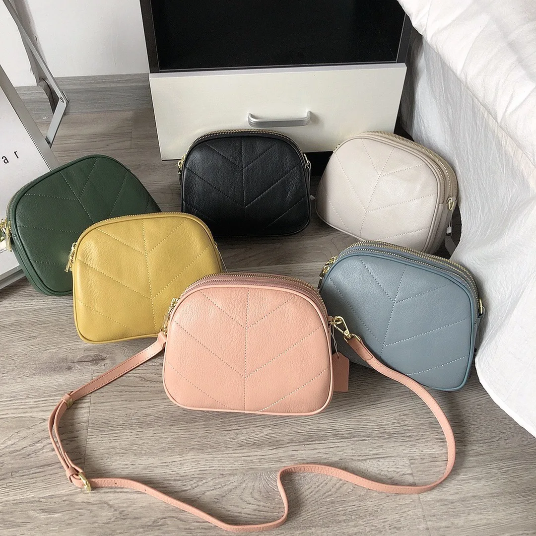 

The New Style Beautiful Fashion Women Top Handbag One Shoulder And Crossbody Bag Genuine Cow Leather 2021 6Color 22cm