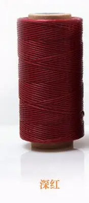 DARK RED 260 метров 1 мм 150D воск нить хлопок шнур ремень кожа ручной работы швейная нить для ручной работы - Цвет: DARK RED