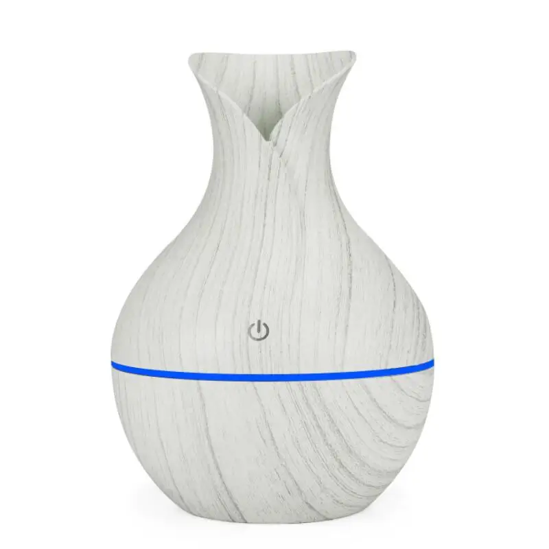 

Mini USB Air Humidifier Filter Electric Aroma Diffuser Mist Wood Grain Oil Aromatherapy 7 LED Light For Home Office 130ml