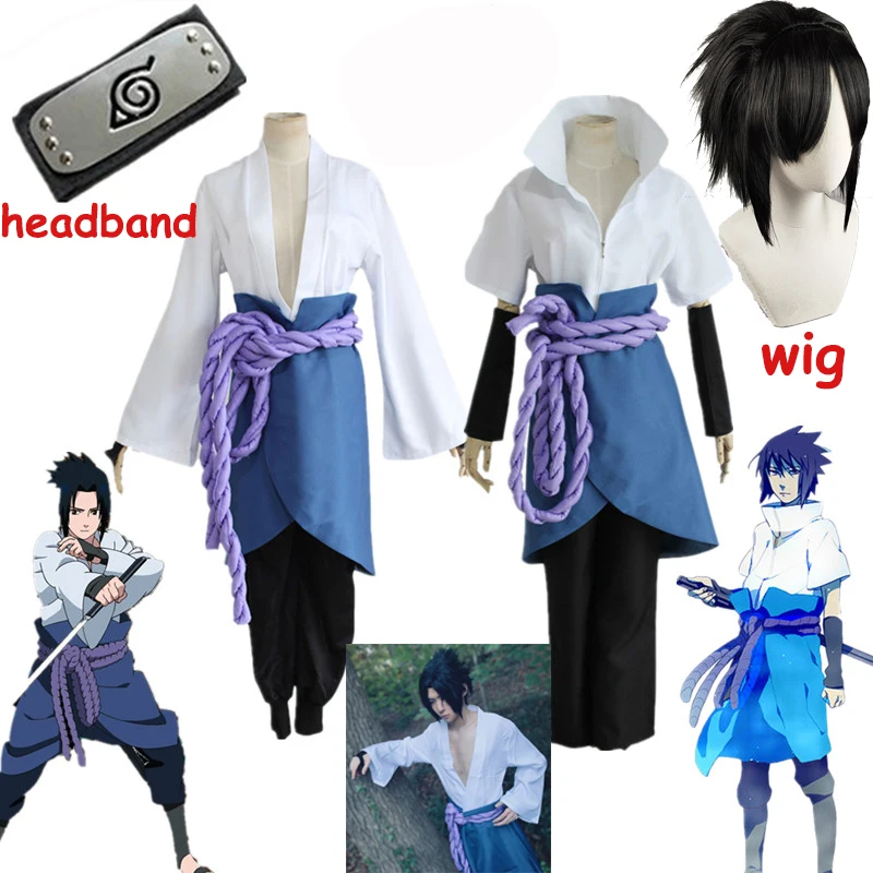 Костюм для косплея Uchiha Sasuke одежда третьего поколения хэллоуивечерние кимоно