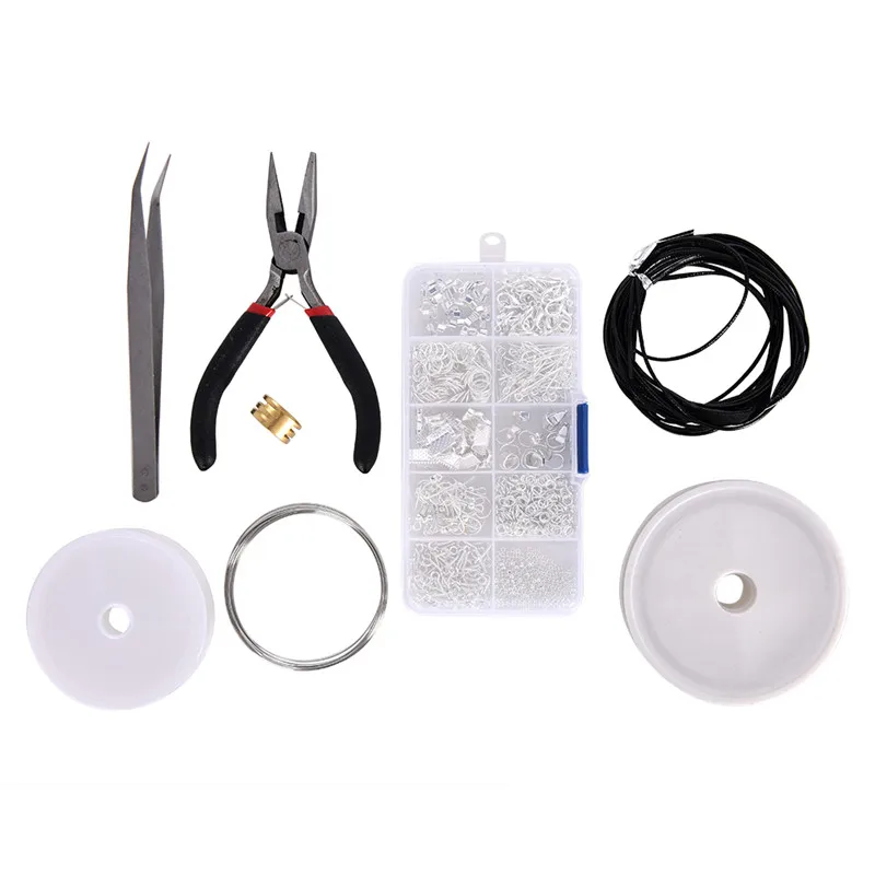 

Плоскогубцы серебряные бусины проволока набор ювелирной фурнитуры Набор для создания украшений стартовый набор ювелирных изделий Бисероп...