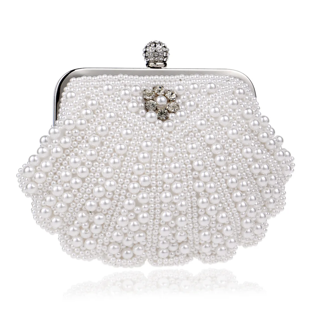 

Luxury Solid Beaded Embroidered Shell-shaped Evening Bag for Women Fashion Pearl Banquet Dress Evening Dress Clutch Bags