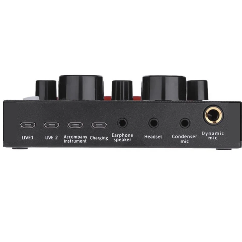 

USB Audio Mixer V8 Sound Card External Sound Card,Headset,Microphone,Real-Time Sound Card,Home Karaoke for Mobile Phones