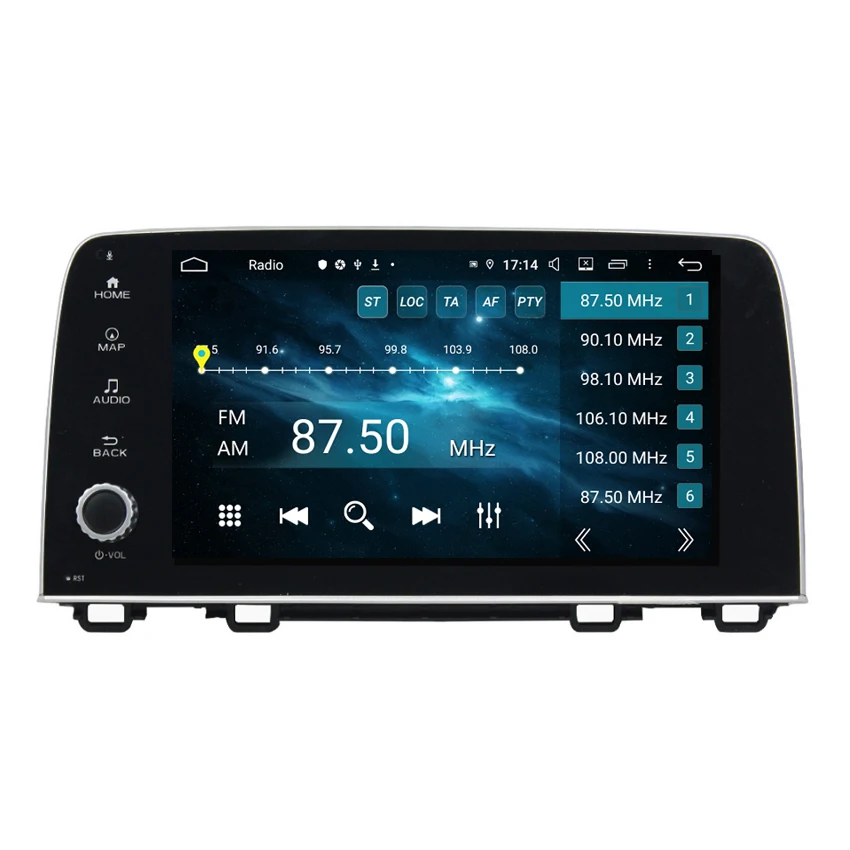 Автомагнитола для Honda CRV 2017 мультимедийный плеер на Android 4 Гб ОЗУ GPS сенсорный экран