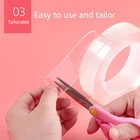 Прозрачная Двухсторонняя клейкая лента, бытовая настенная клейкая лента, моющаяся многоразовая клейкая лента, 30 мм x 1 м