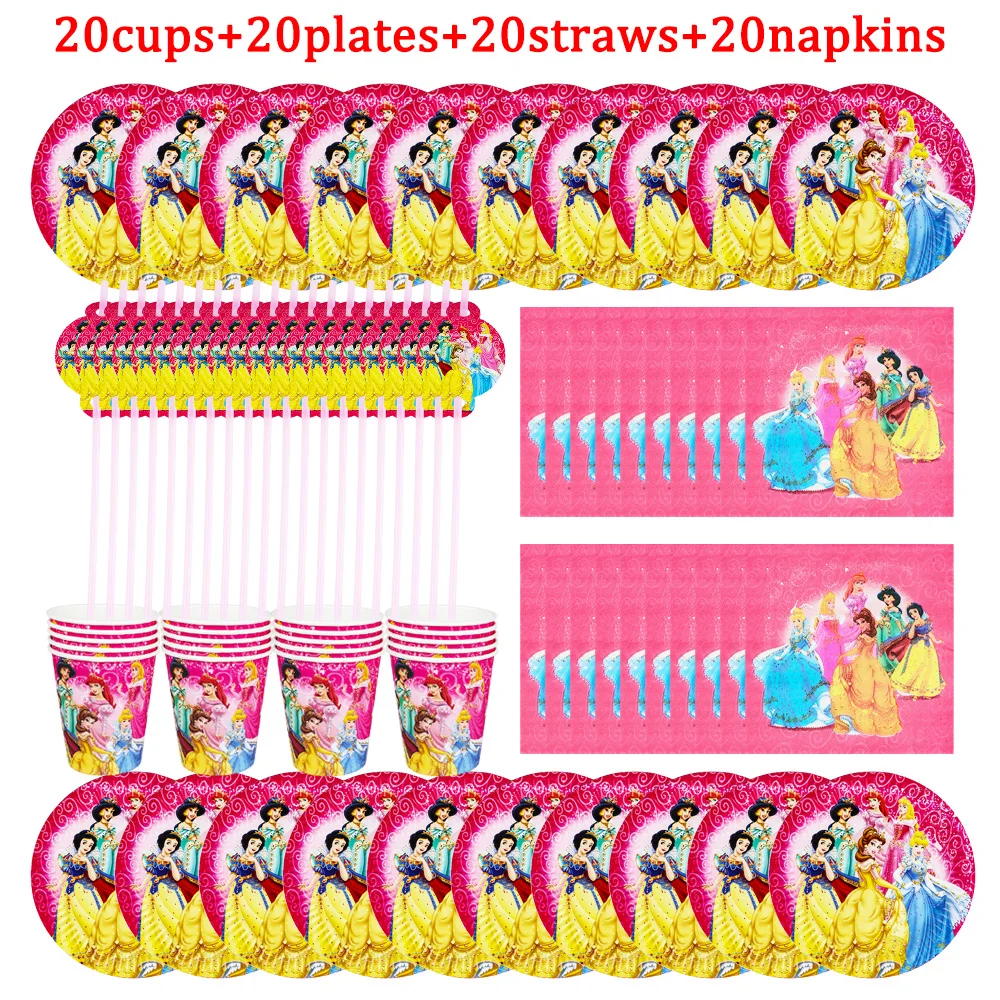 Тарелка Белоснежка на тему Шесть принцесс Disney ложка для украшения дня рождения