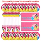 Тарелка Белоснежка на тему Шесть принцесс Disney, ложка для украшения дня рождения, праздничные принадлежности для детского праздника, одноразовая посуда