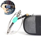 Мини Портативный складные очки для чтения мужские и женские карманные пресбиопические очки стекло объектив Металл полный кадр с Чехол