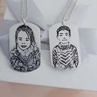 Пользовательских персонализированные детские Семья фото, ожерелье индивидуально выгравироанные надписи 925 пробы картины из серебра кулон ожерелье дропшиппинг