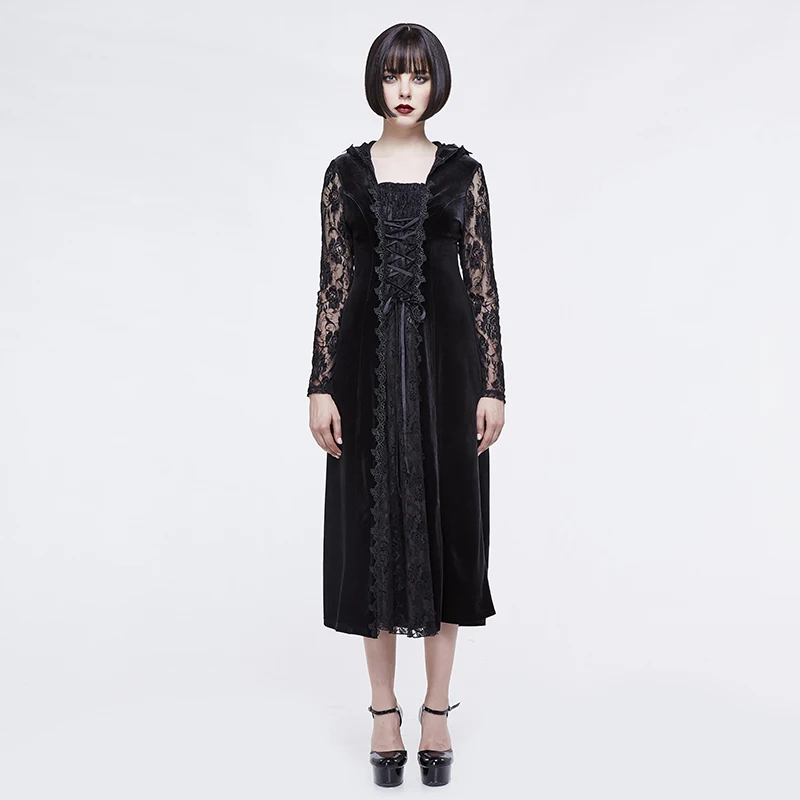 Devil Fashion New Style Lady Dresses Gothic Velvet Black Victorian Long Dress Sexy Costumes for Women Party Wedding