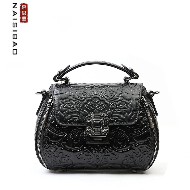 Сумка-мессенджер NAISIBAO женская из натуральной кожи Ретро сумка-мессенджер в