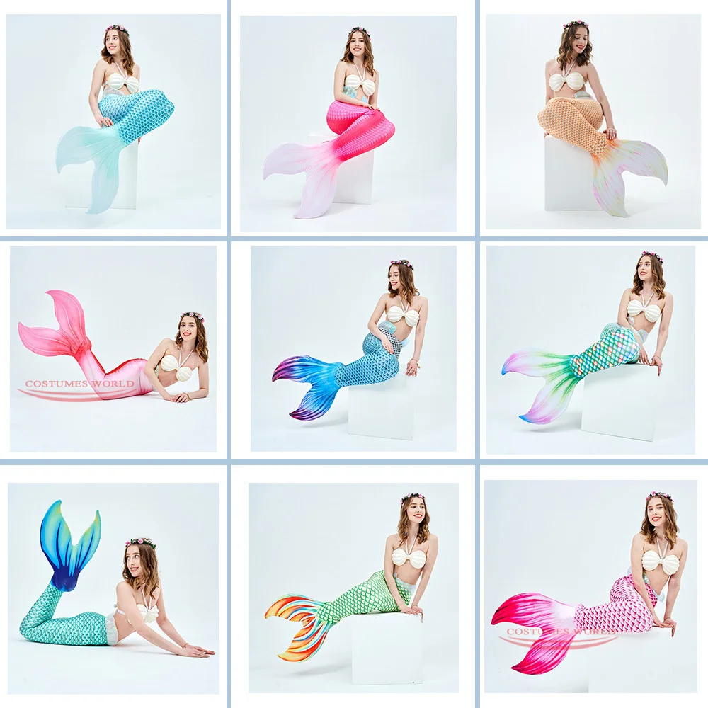 

Women Mermaid Tails for Swimming Adults Costume Mermaid Swimwear Tails Ariel Swimsuit With Monofin Mermaid Tails for Girls Dress