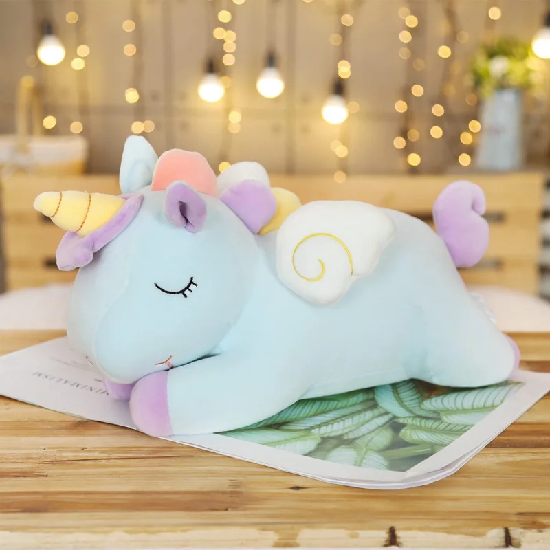 Kawaii Girls Sleeping Rainbow Unicorn Animal Plush Toys for Home and Office | Игрушки и хобби