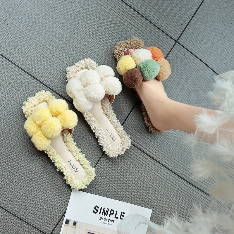Новинка сезон осень стильные женские домашние тапочки обувь на искусственном