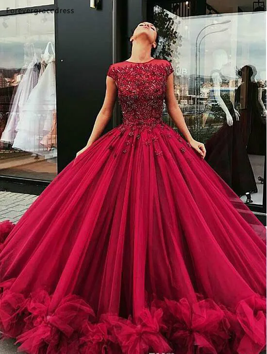 

Женское платье принцессы винного цвета, пышное платье с рукавами-крылышками и аппликацией, длинное платье для выпускного вечера и вечеринк...