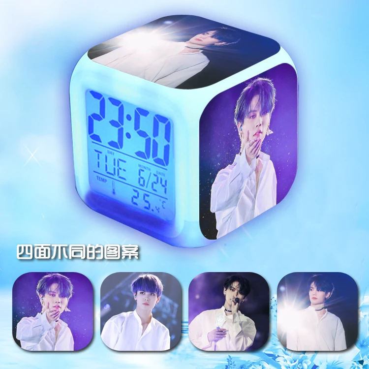 Стажер Idol Lin Yanjun Chen Linong Cai Xukun такой же бесшумный светодиодный Будильник Декор для