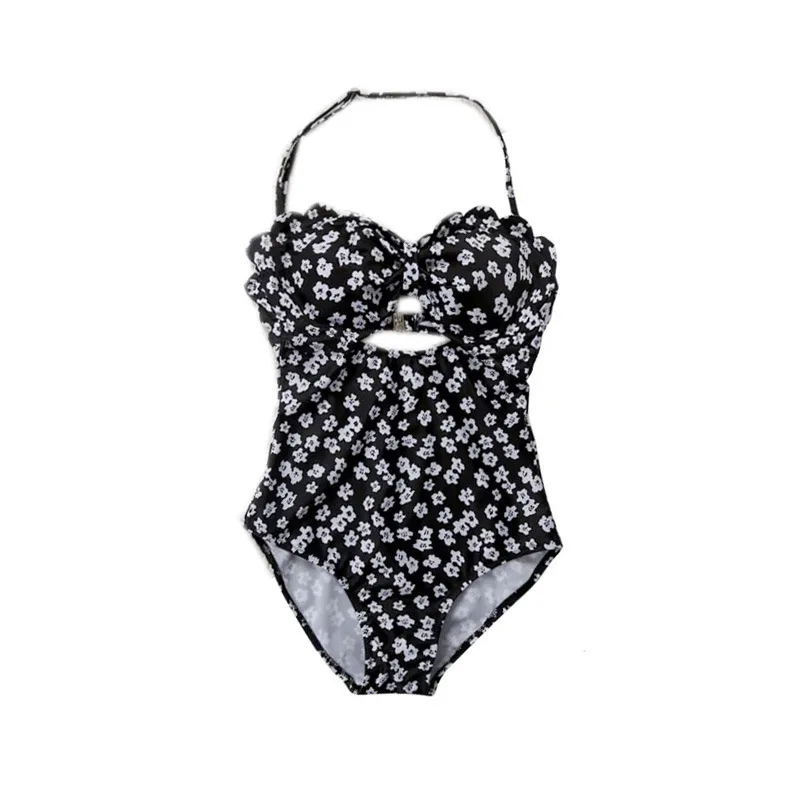 

Sexy Cut-out Flower Slim One-piece Swimsuit for Women