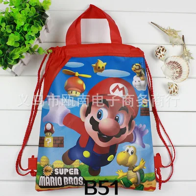 24 шт. нетканый Подарочный мешочек на шнурке маленький super mario bros тематическая вечеринка на день рождения подарки детям для плавания школьные рюкзаки