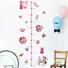 Мультяшные наклейки с изображением Минни Микки и торта, настенные наклейки для детской комнаты, декор для гостиной, измерение роста, подарки для детей, игрушка