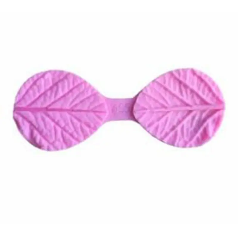 Двухлистная форма розы 3D силиконовая для торта желе конфеты украшения формы