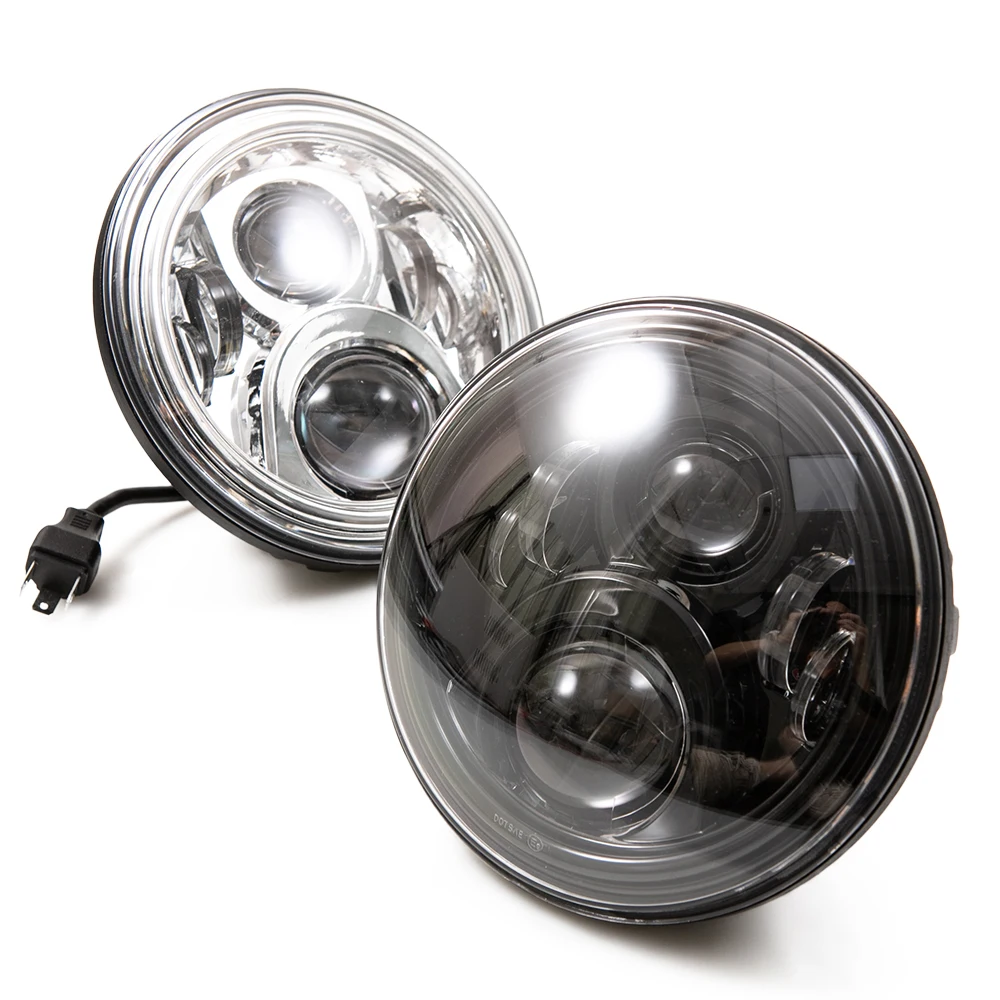 

DOT 7 Inch Motorcycle LED Headlight for Harley Electra Glide Street Glide Road King Heritage Softail Switchback Headlamp
