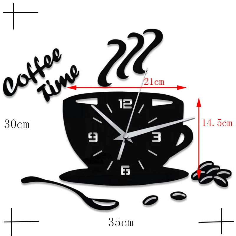 

special offer 3d big acrylic mirror wall clock diy quartz watch still life clocks modern home decoration living room stickers