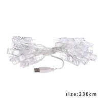 usb led photo clip fairy string light christmas garland 20 led clip fairy light for party home decoration