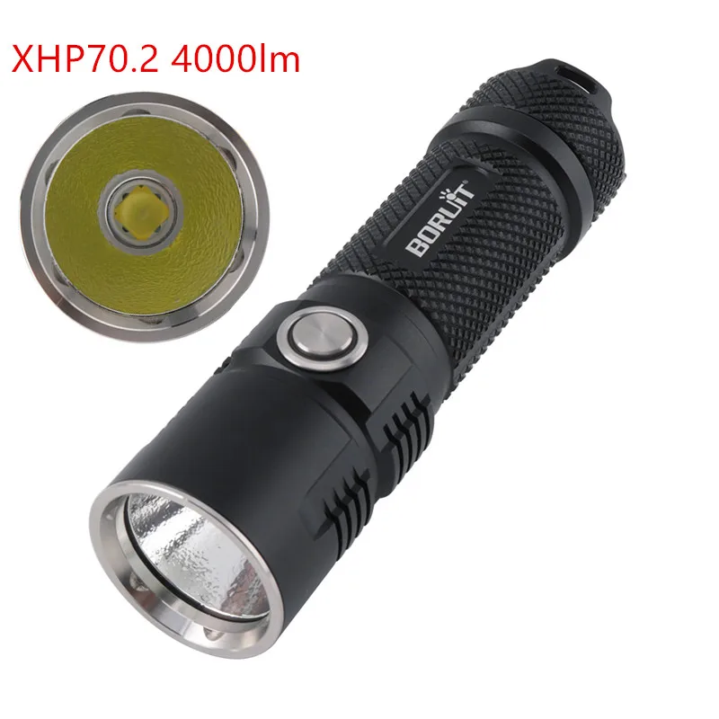 BORUIT BC10 светодиодный фонарик xhp 70 2 водонепроницаемый ipx8 ручной фонарь с USB
