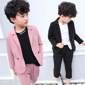 Детский костюм с блейзером для мальчиков, осень 2020, корейский стиль, модный Повседневный блейзер для мальчиков, куртка, пальто, красивые костюмы для мальчиков, одежда для малышей