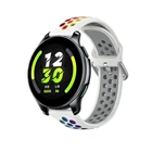 Ремешок Радужный для Realme Watch T1 S Proсиликоновый ремешок для Xiaomi Mi Watch Color 2, спортивный водонепроницаемый смарт-браслет, аксессуары