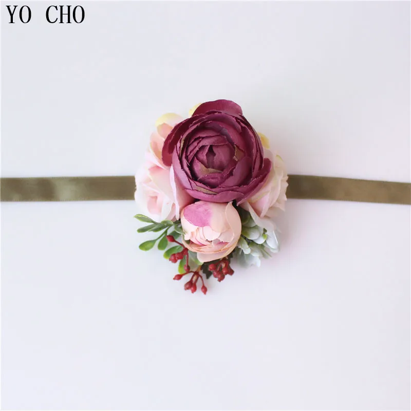 Бутоньерка YO CHO мужская корсажная бутоньерка свадебный браслет на запястье DIY для