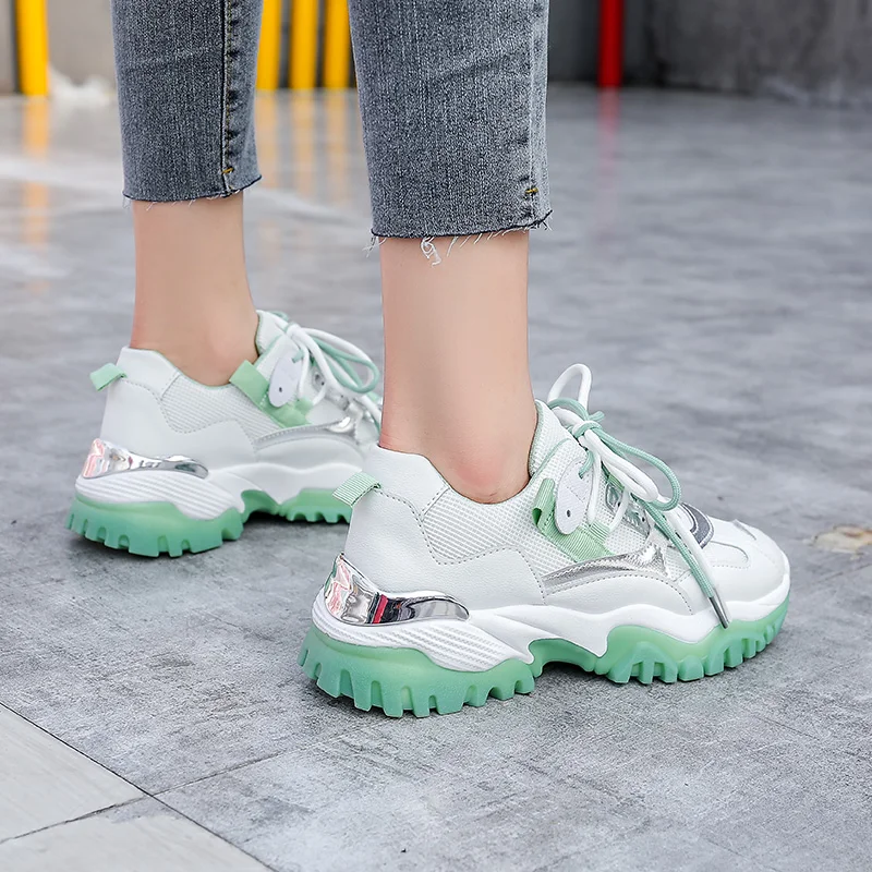 

2020 New Sneakers Women Platform Dad Sneakers Tenis Feminino Casual Flats Breathable Soft Woman Chunky Shoes Zapatillas Mujer