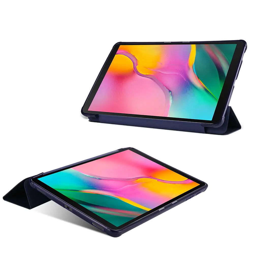 

Case For Samsung Galaxy Tab A 10.1 2019 SM-T510 SM-T515 Tri-Fold Flip Tablet Cover PU Leather Smart Magnetic Stand Shell Coque