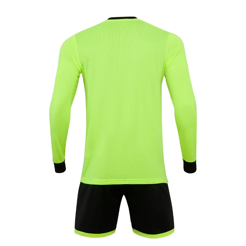 Мужская зеленая футбольная майка с длинным рукавом оранжевая Футбольная форма