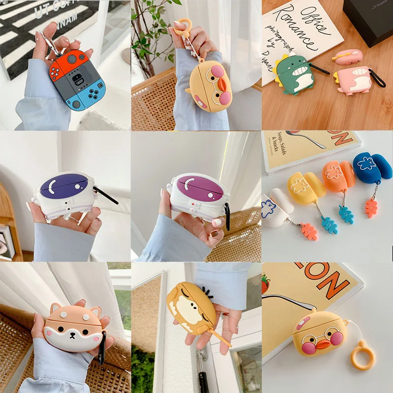 

3D Case for Beats Studio Buds Cartoon Cute Silicone Bluetooth Earphone Cases for Beats Wireless Charging Box Beats Buds Cover