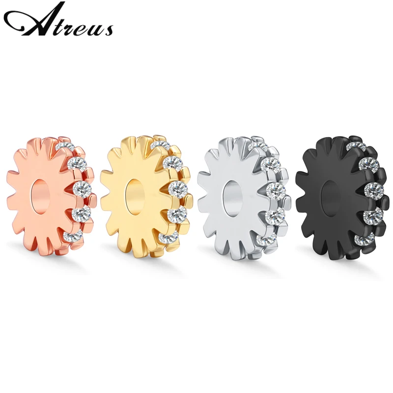 

Плоские круглые медные бусины Atreus 8 мм с блестящим кристаллом циркония, бусины-разделители для ювелирных изделий, компоненты, 5 шт.