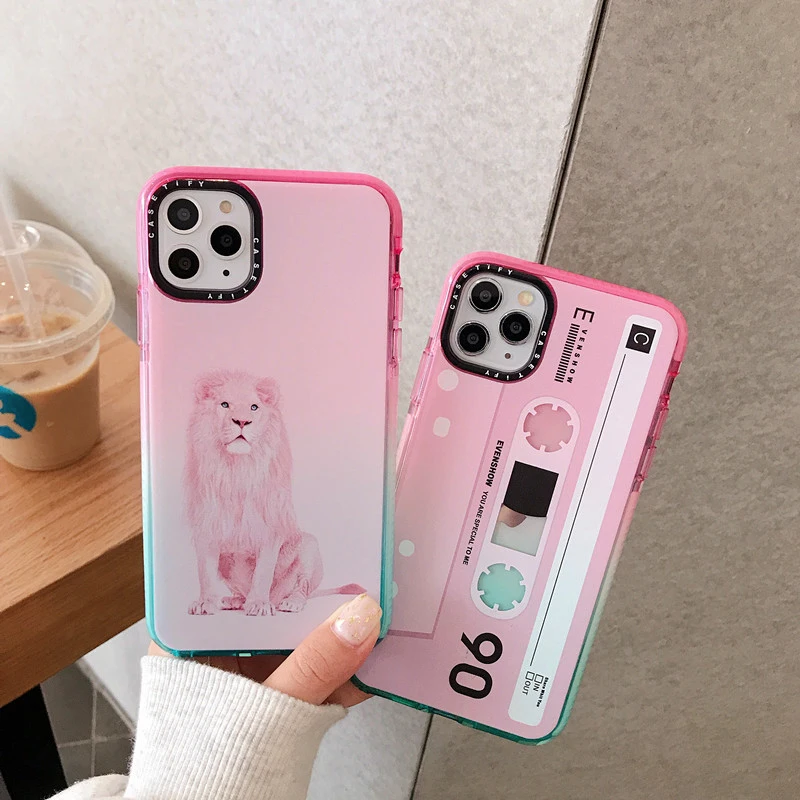 Роскошный брендовый розовый чехол для IPhone 6S 7 8 Plus XR XS MAX iPhone 11 Pro Max утолщенный
