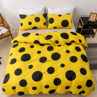 polka dot duvet cover set yellow women bedding twin queen size with pillowcase