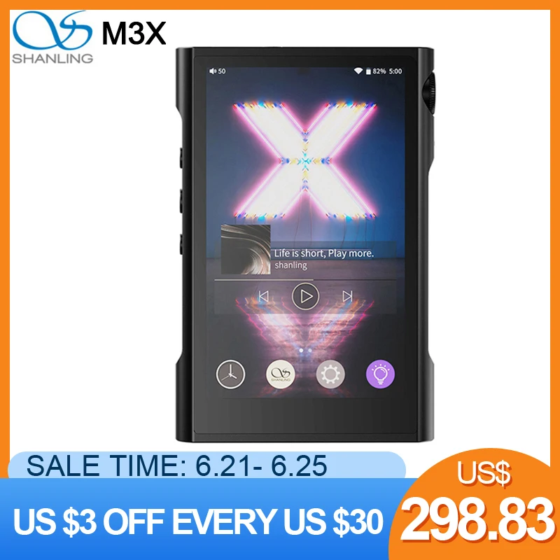 Shanling M3X MQA Hi Res Portable Player Dual ES9219C DAC/AMP DSD256 384kHz/32bit Open Andriod OS Bluetooth LDAC 3.5mm&4.4mm PO|MP3-плееры| |